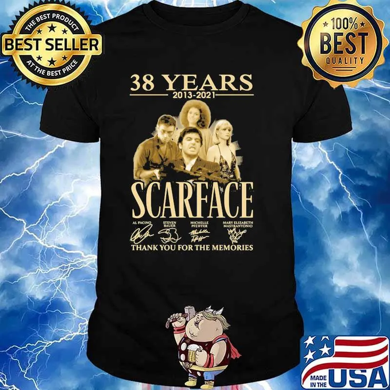 38 Years 2013 2021 Scarface Thank You For The Memories Signature Shirt