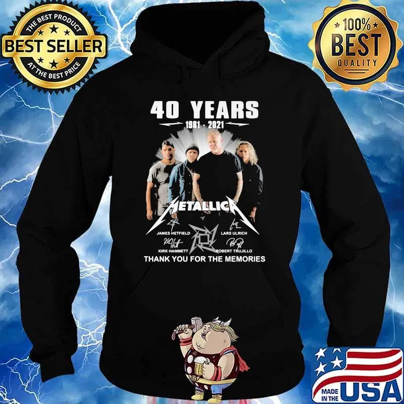 40 Years 1981 2021 Metallic Thank You For The Memories Shirt Hoodie