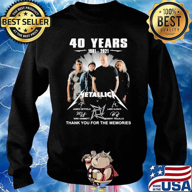 40 Years 1981 2021 Metallic Thank You For The Memories Shirt Sweater