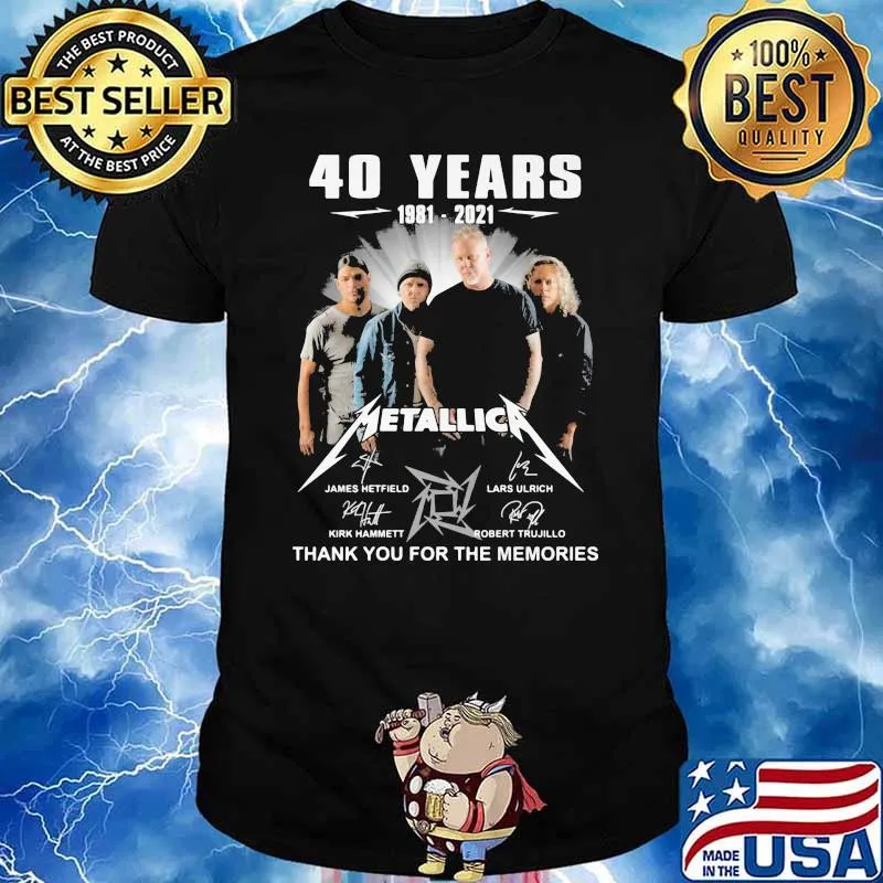 40 Years 1981 2021 Metallic Thank You For The Memories Shirt