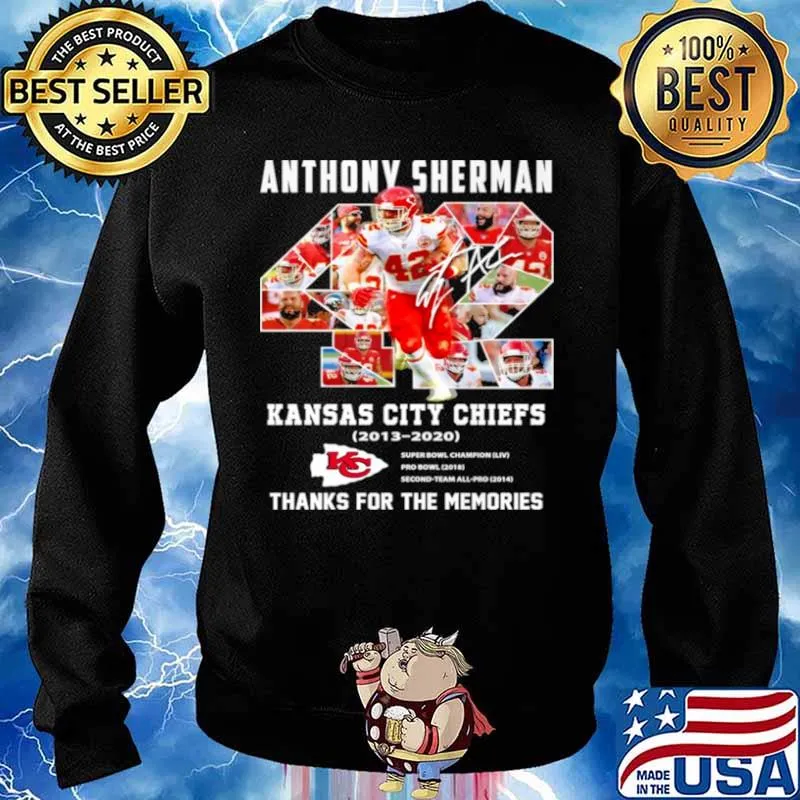 42 Anthony Sherman Kansas City Chiefs 2003 2021 Thank You For The Memories Sweater