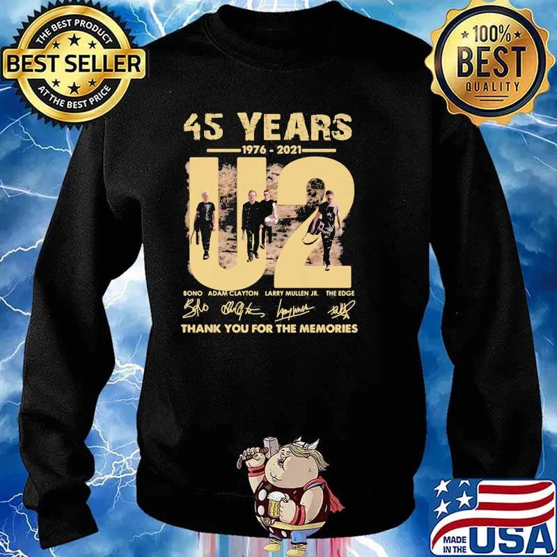 45 Years 1976 2021 U2 Thank You For The Memories Signature Shirt Sweater
