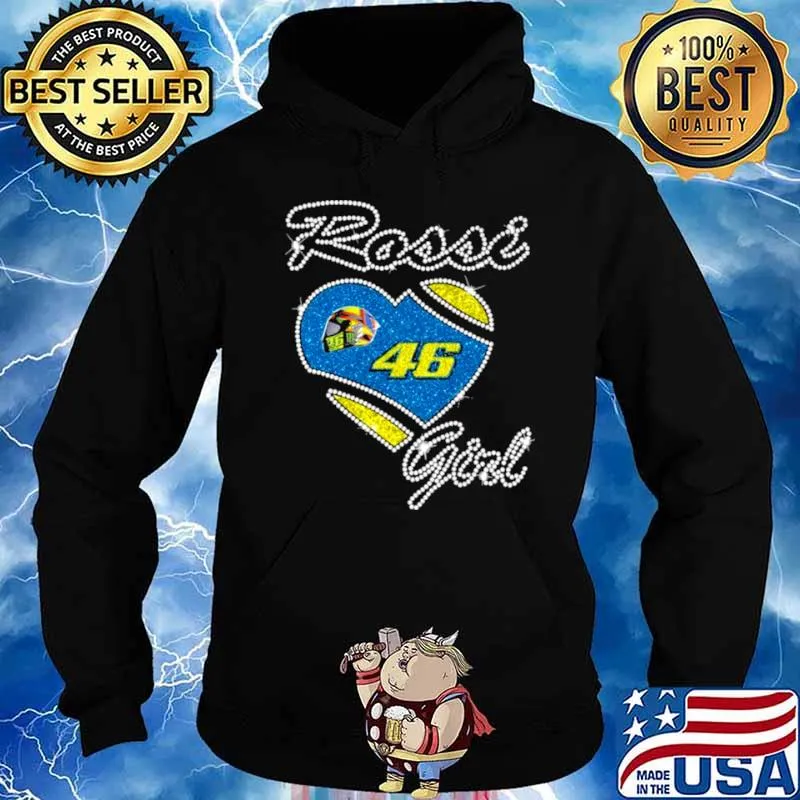 46 Valentino Rossi Girl Diamond Heart Shirt Hoodie