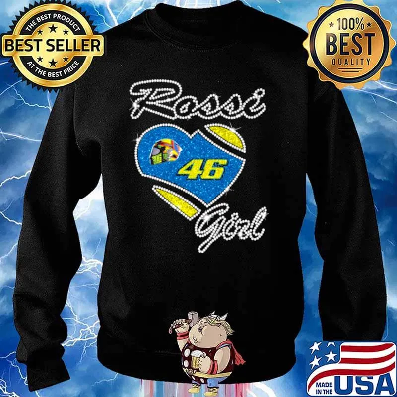 46 Valentino Rossi Girl Diamond Heart Shirt Sweater