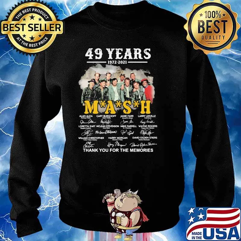 49 Yearsd 1972 2021 Mash Thank You For The Memories Signature Shirt Sweater
