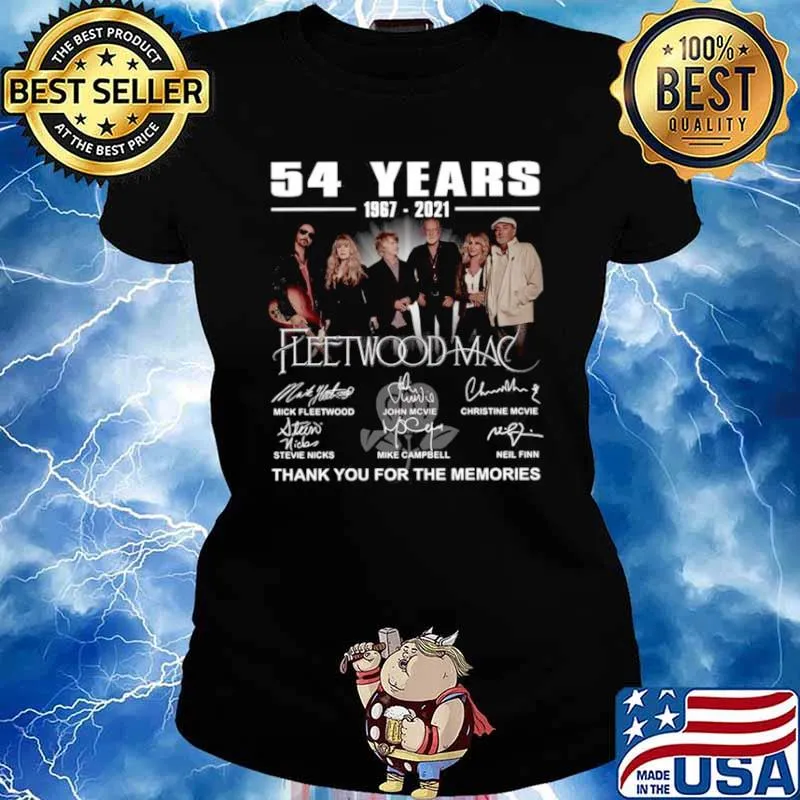 54 Years 1967 2021 Of The Fleetwood Mac Signatures Thank You For The Memories Ladies tee