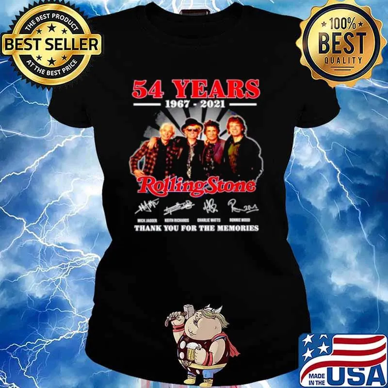 54 Years 1967 2021 Rolling Stone signature thank you for the memories Ladies tee