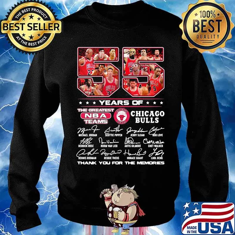 55 Years Of Chicago Bull Football Thank You For The Memories Shirt Sweater
