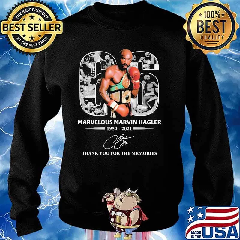 66 Years 1954 2021 Marvelous Marvin Hagler Thanks For The Memories Signature Shirt Sweater