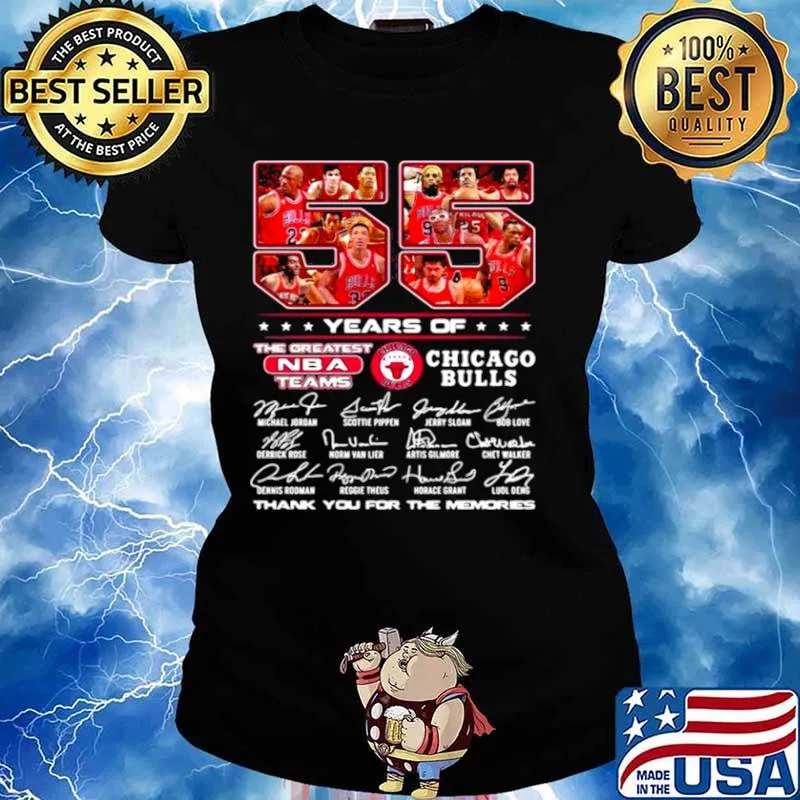 55 Years Of Chicago Bull Football Thank You For The Memories Ladies tee