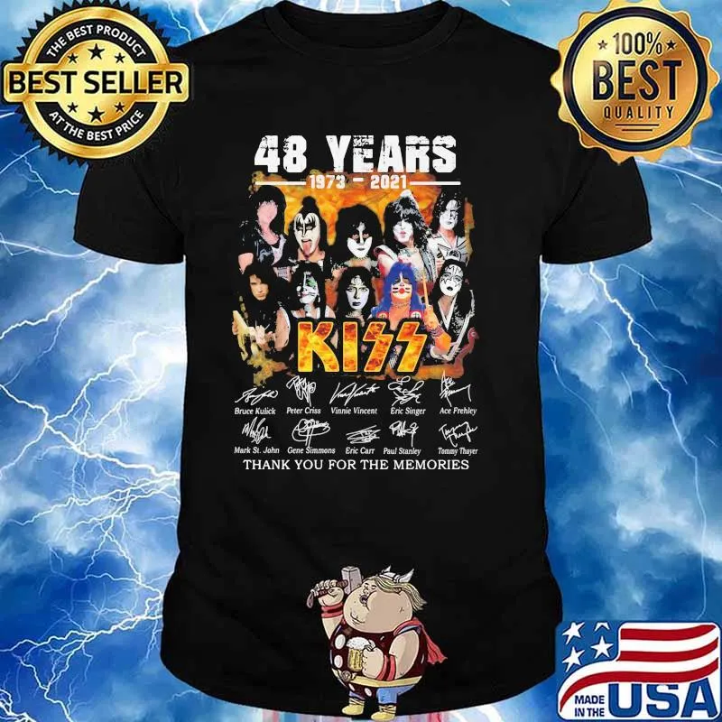 48 Years 1973 2021 Thank You For The Memories Signature Shirt