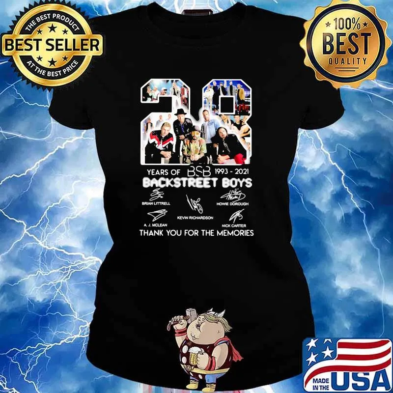 28 years of 1993 2021 backstreet boys thank you for the memories signature Ladies tee