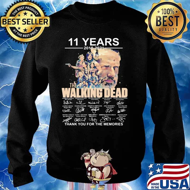 11 Years 2010 2021 The Walking Dead Thank You For The Memories Signature Shirt Sweater