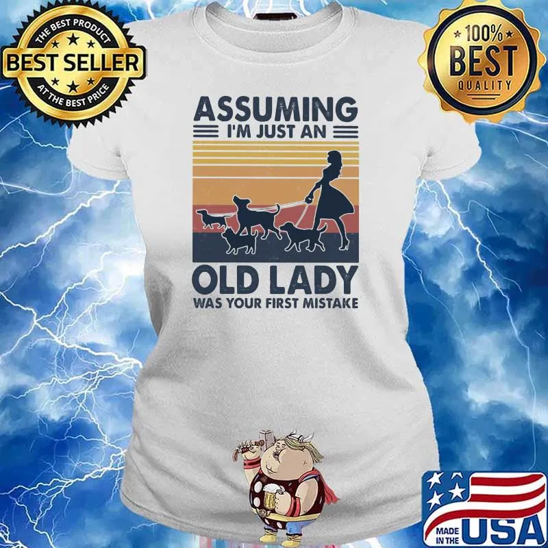 Assuming I'm Just An Old Lady Was Your First Mistake Vintage Shirt Ladies tee