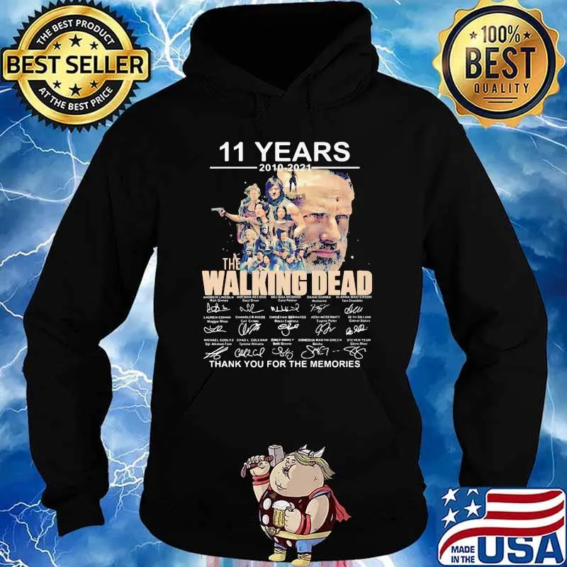11 Years 2010 2021 The Walking Dead Thank You For The Memories Signature Shirt Hoodie