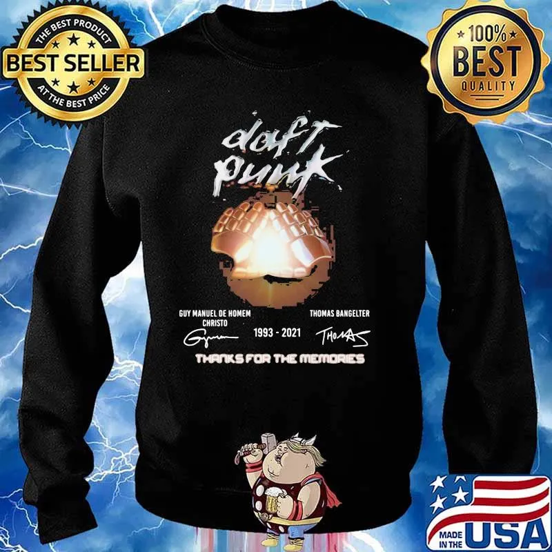 Daft Punk 1993 2021 Thanks For The Memories Signature Shirt Sweater