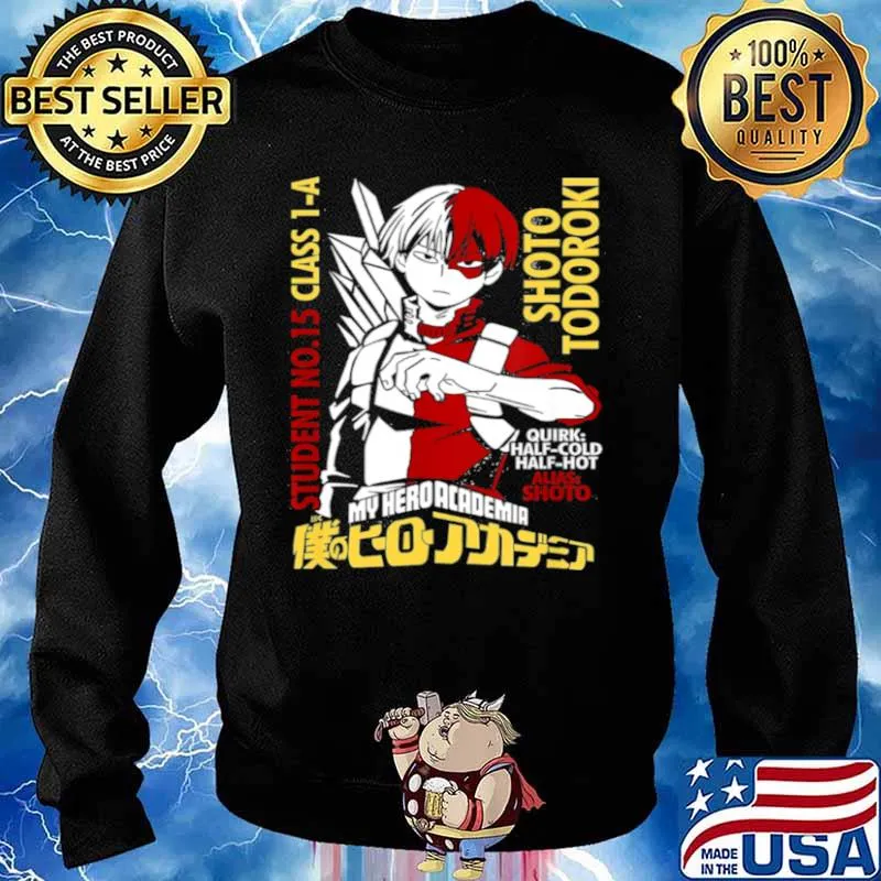 Academia My Heros Todoroki Shirt Sweater