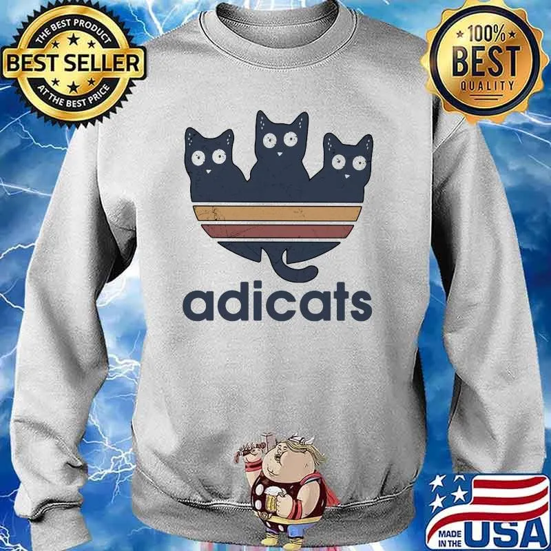 Adicats Cat Adidas Logo Vintage Shirt Sweater
