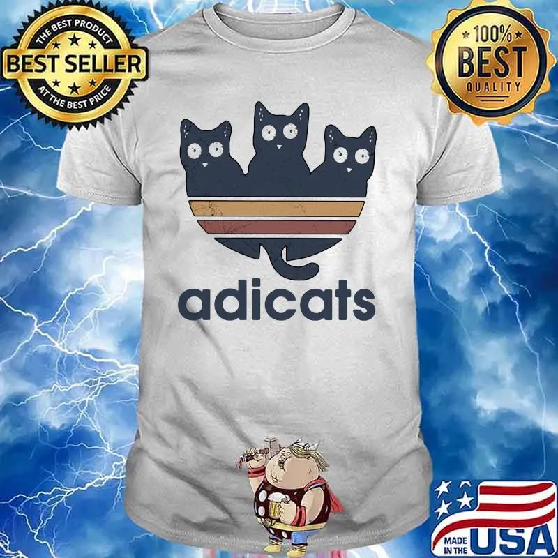 Adicats Cat Adidas Logo Vintage Shirt