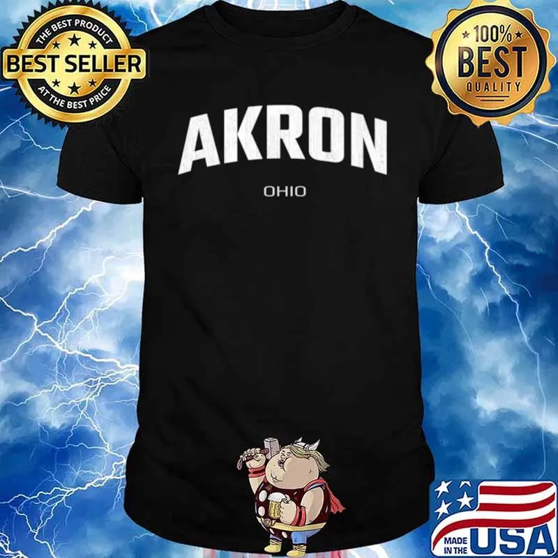 Akron Ohio OH vintage state Athletic shirt