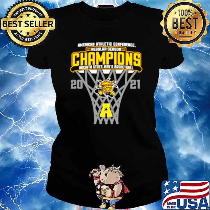 American athletic conference regular season Champions Wichita State men’s basketball 2021 Ladies tee