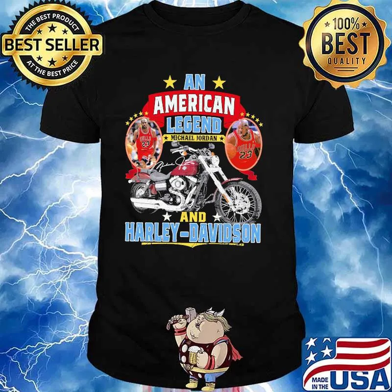 An American Legend Michael Jordan And Harley Davidson Signature Shirt