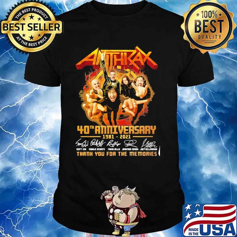 Anthizax 40th Anniversary 1981-2021 Thank You For The Memories Shirt