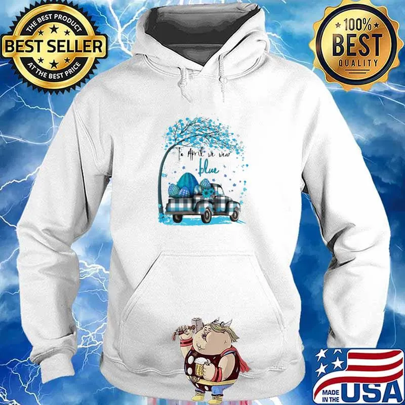 April We Wear Blue Car Shirt Hoodie