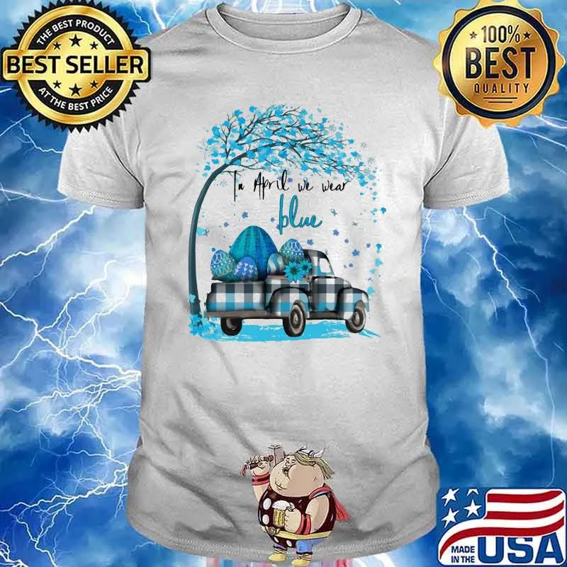 April We Wear Blue Car Shirt