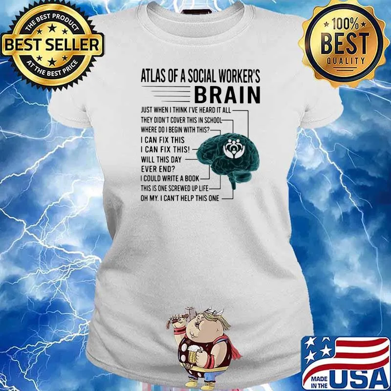 Atlas Of A Social Worker's Brain Shirt Ladies tee