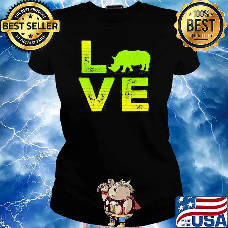 Awesome I Love Rhinos Boy And Girl 1 Shirt Ladies tee