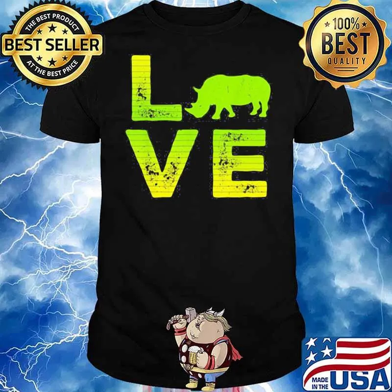 Awesome I Love Rhinos Boy And Girl 1 Shirt