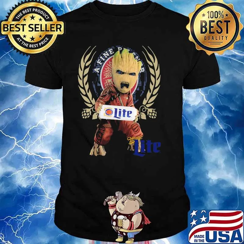 Baby Groot Hug A Fine Pilsner Lite Logo Shirt