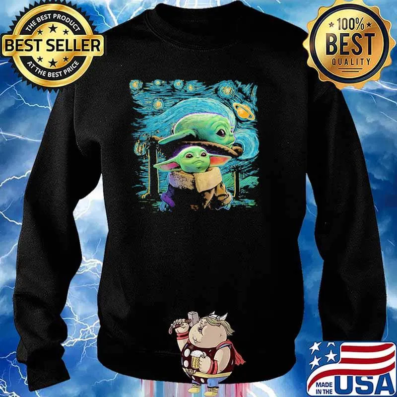 Baby Yoda In Night Star Wars Shirt Sweater