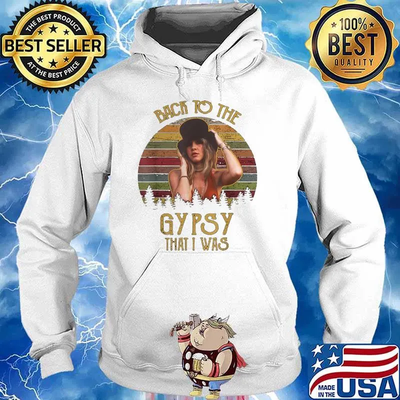 Back To The Gypsy That I Was Stevie Tees Nicks March Rock On Vintage Sunset Shirt Hoodie