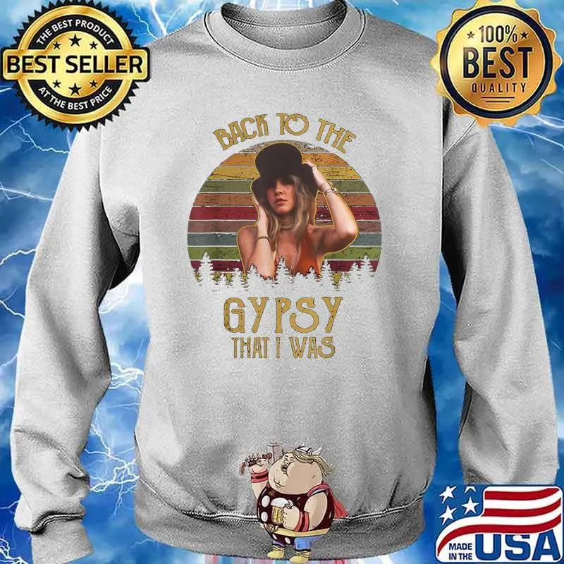 Back To The Gypsy That I Was Stevie Tees Nicks March Rock On Vintage Sunset Shirt Sweater