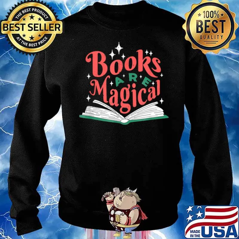 Books Are Magical Lesen Buch Bücherwurm Leseratte Sweater