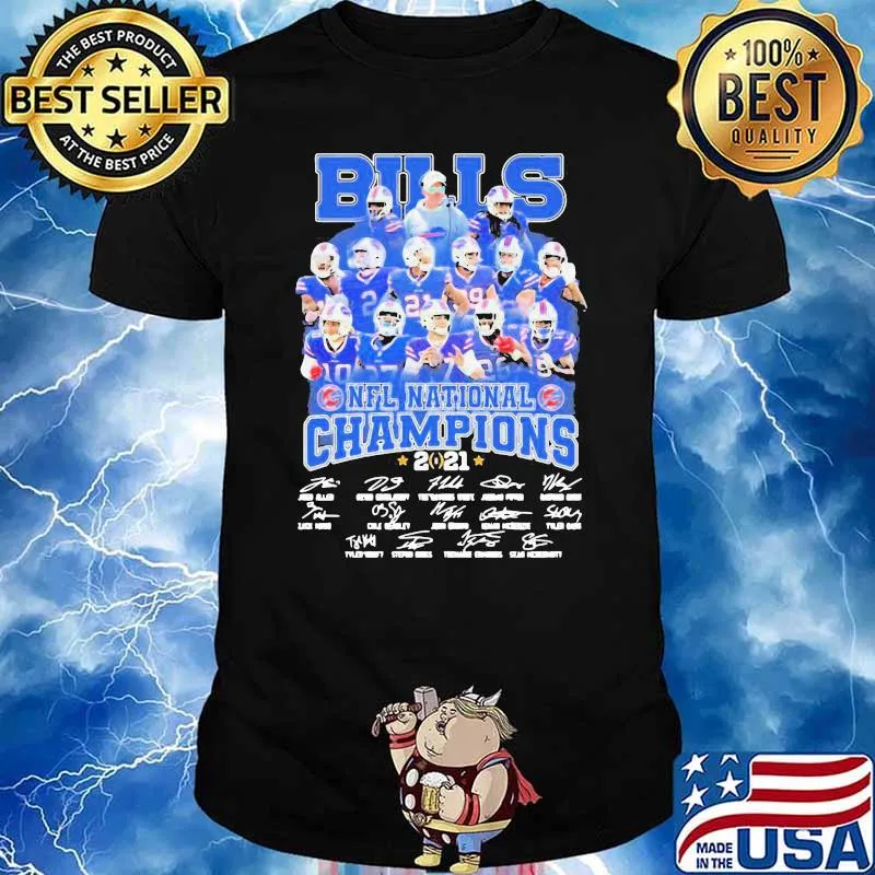 Buffalo Bills NFL National Champions 2021 Signatures Thanks Shirt