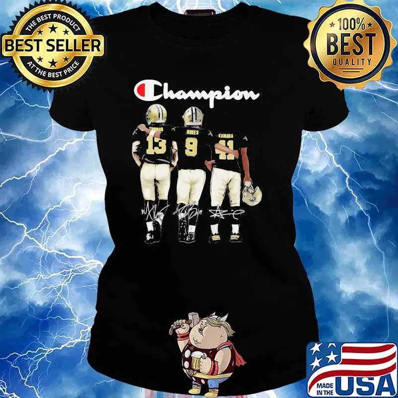 Champion With Player New Orleans Saints Signature Shirt Ladies tee
