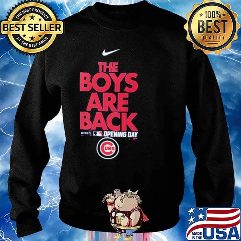 Chicago Cubs Nike Royal 2021 Opening Day Phrase Sweater