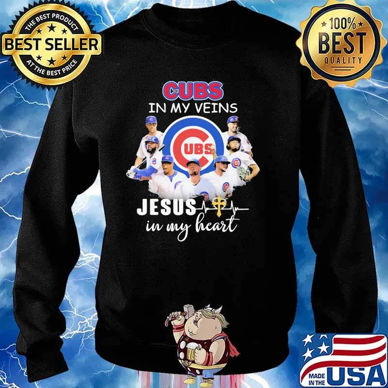 Cubs In My Veins Jesus In My Heart Shirt Sweater