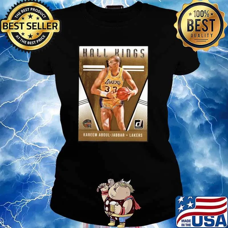 Cute 2018 2019 Donruss Hall Kings Basketball Card 12 Kareem Abdul Jabbar Los Angeles Lakers Shirt Ladies tee