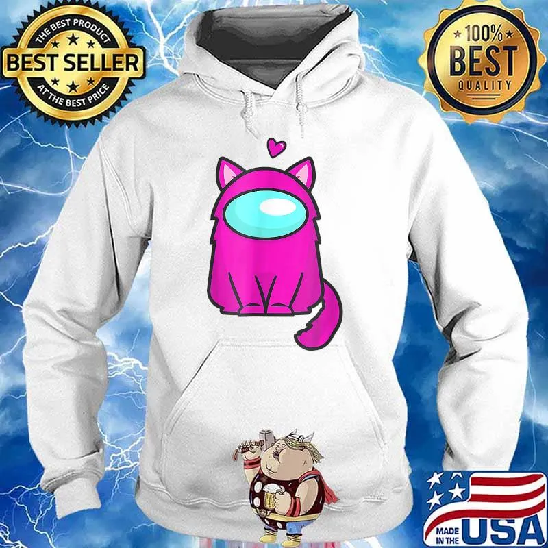 Cute Cat Astronaut A.Mong Me Or Us Nerdy Girl Gamer Shirt Hoodie