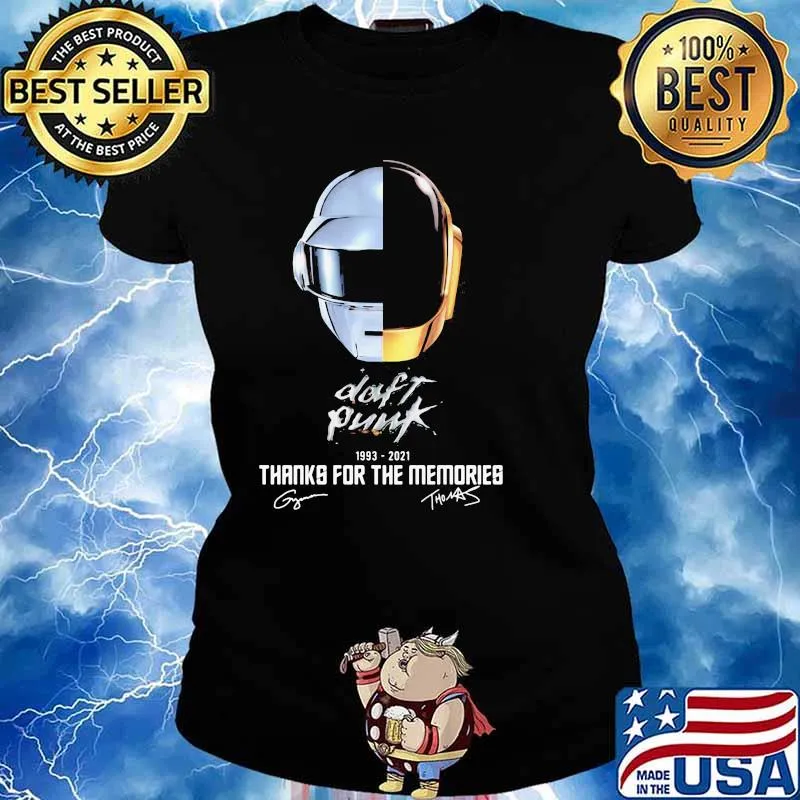 Daft Punk 1993 2021 Thanks For The Memories Shirt Ladies tee