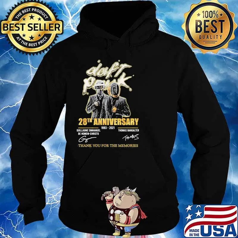 Daft Punk 28th Anniversary 1993 2021 Thank You For The Memories Signature Shirt Hoodie