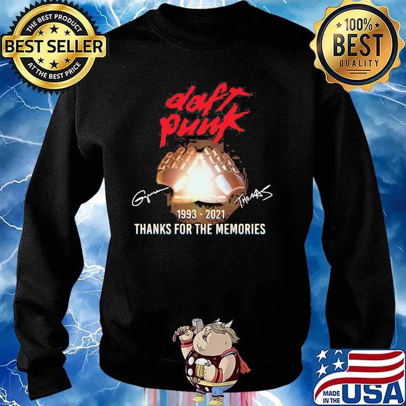 Daft Punk Thank You For The Memories Signature 2021 Shirt Sweater
