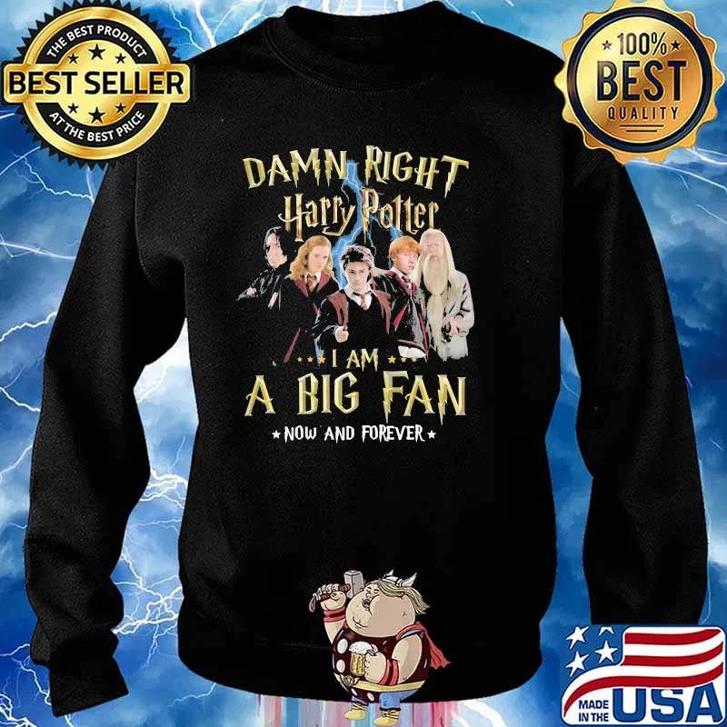 Damn Right Harry Potter I Am A Big Fan Now And Forever Stars Shirt Sweater