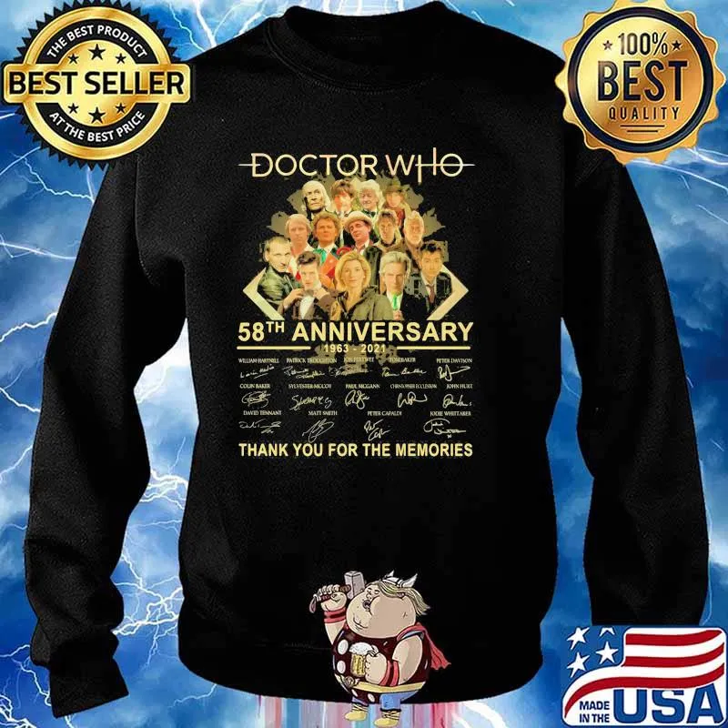 Doctor Who 58th Anniversary 1963 2021 Thank You For The Memories Signature Shirt Sweater