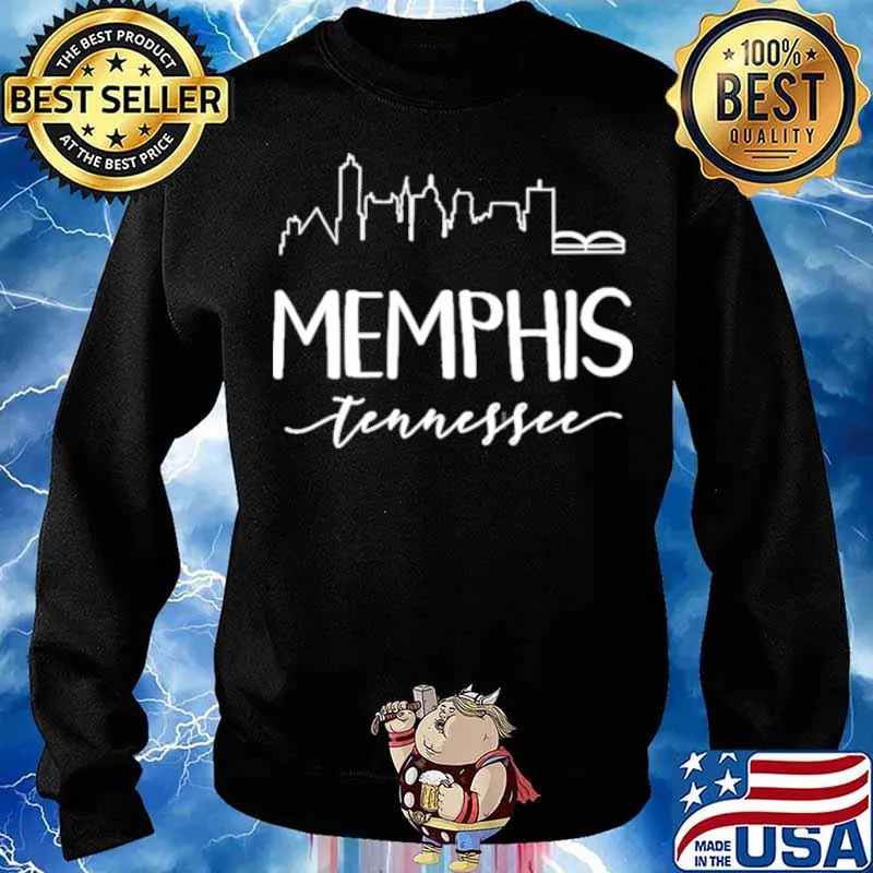 Downtown Memphis Tennessee City Skyline Calligraphy Shirt Sweater