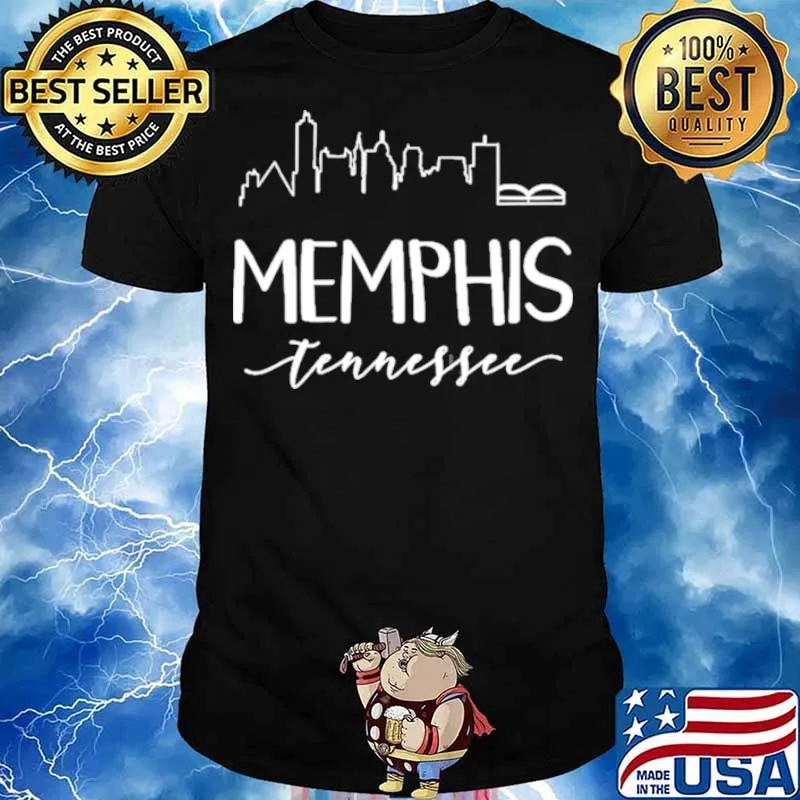 Downtown Memphis Tennessee City Skyline Calligraphy Shirt